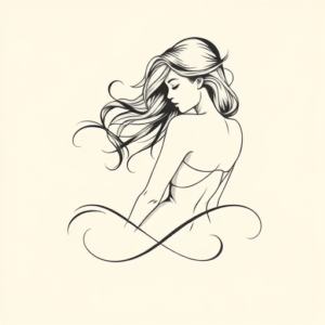 Feminine Beach Tattoo