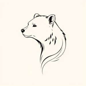 Feminine Bear Tattoo