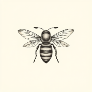 Feminine Bee Tattoo