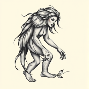 Feminine Bigfoot Tattoo