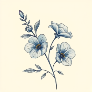 Feminine Bluebonnet Tattoo