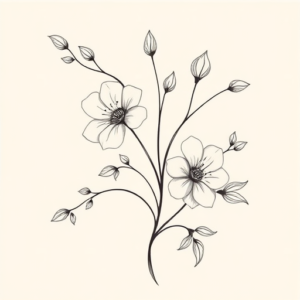 Feminine Botanical Tattoo