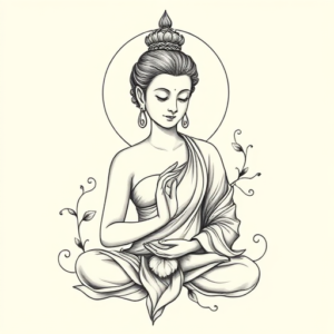 Feminine Buddha Tattoo