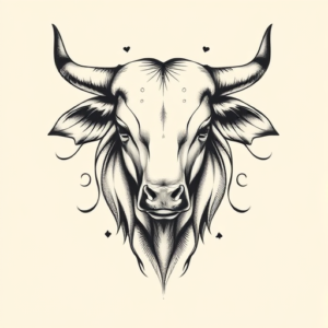 Feminine Bull Tattoo