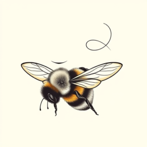 Feminine Bumblebee Tattoo