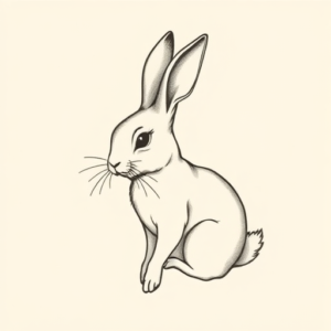 Feminine Bunny Tattoo