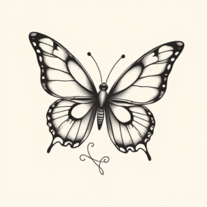 Feminine Butterfly Tattoo