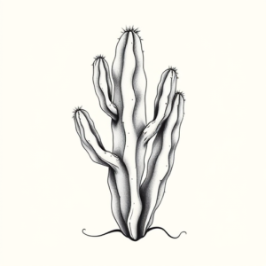 Feminine Cactus Tattoo