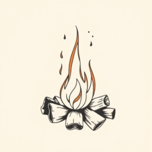 Feminine Campfire Tattoo