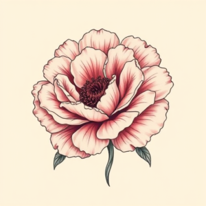 Feminine Carnation Tattoo