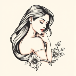 Feminine Cartoon Tattoo