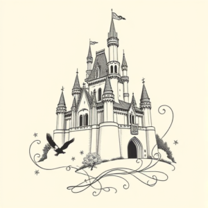 Feminine Castle Tattoo
