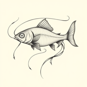 Feminine Catfish Tattoo