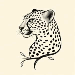 Feminine Cheetah Tattoo