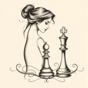 Feminine Chess Tattoo