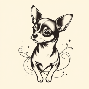 Feminine Chihuahua Tattoo