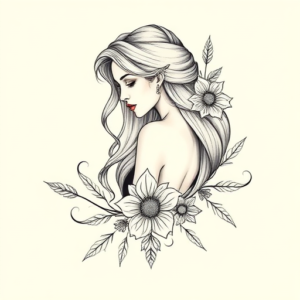 Feminine Christmas Tattoo