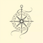 Feminine Compass Tattoo