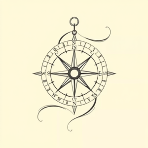 Feminine Compass Tattoo