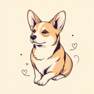 Feminine Corgi Tattoo
