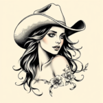 Feminine Cowboy Tattoo