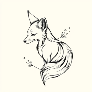Feminine Coyote Tattoo