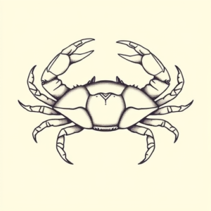Feminine Crab Tattoo