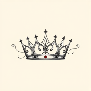 Feminine Crown Tattoo