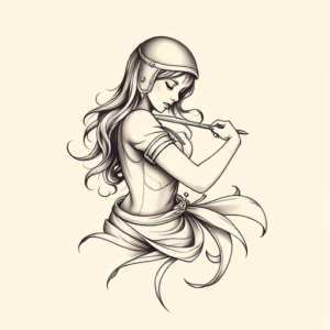 Feminine Crusader Tattoo