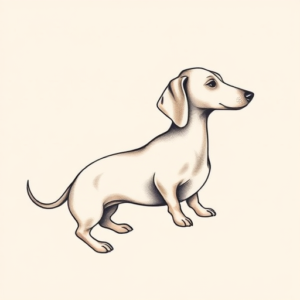 Feminine Dachshund Tattoo