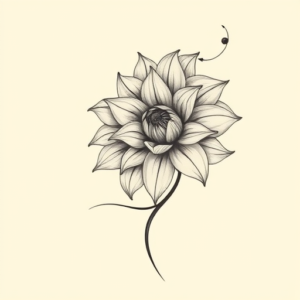 Feminine Dahlia Tattoo
