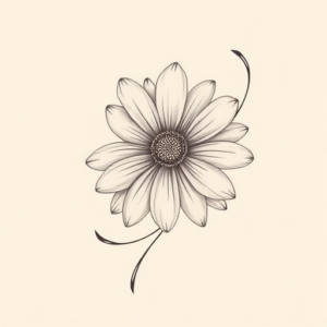 Feminine Daisy Tattoo