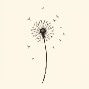 Feminine Dandelion Tattoo