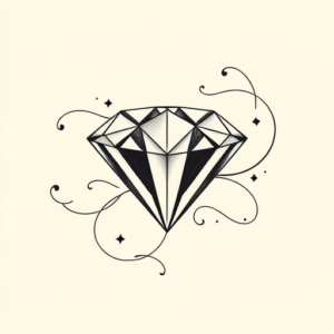 Feminine Diamond Tattoo