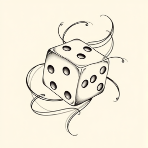 Feminine Dice Tattoo