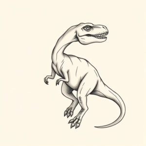 Feminine Dinosaur Tattoo