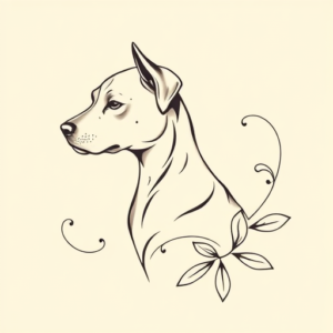 Feminine Dog Tattoo