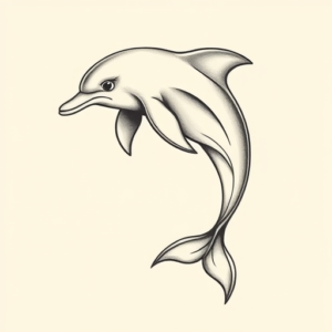 Feminine Dolphin Tattoo