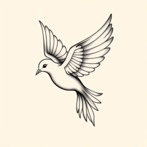 Feminine Dove Tattoo