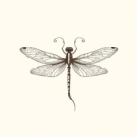 Feminine Dragonfly Tattoo