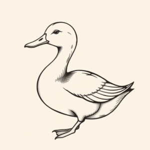 Feminine Duck Tattoo