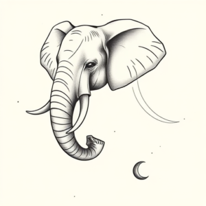 Feminine Elephant Tattoo