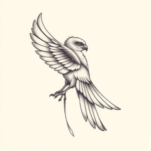 Feminine Falcon Tattoo