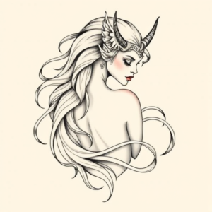 Feminine Fenrir Tattoo