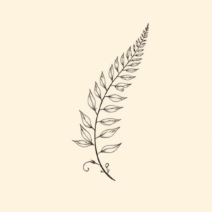Feminine Fern Tattoo