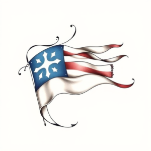 Feminine Flag Tattoo