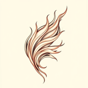 Feminine Flame Tattoo