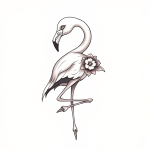 Feminine Flamingo Tattoo