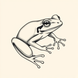 Feminine Frog Tattoo