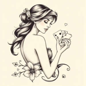 Feminine Gambling Tattoo